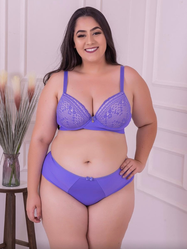 2081 Conjunto Plus Size - Azulejo frente